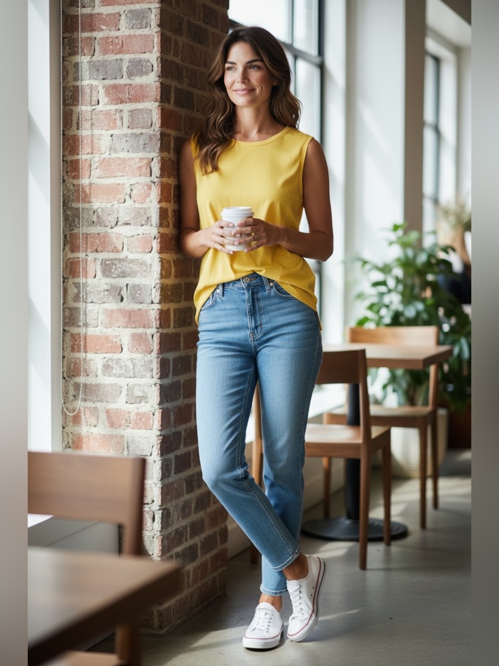 Zenana Outfitters Sleeveless Yellow Tank Top - Casual Summer Staple